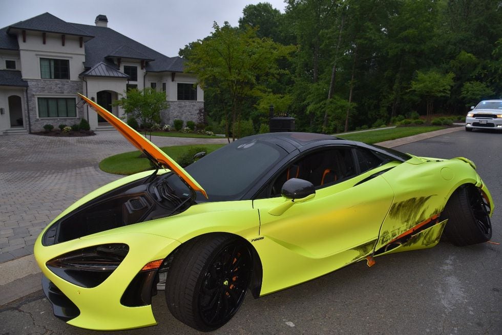 When they arrived, deputies discovered a McLaren 720S vehicle crashed in front of a home....