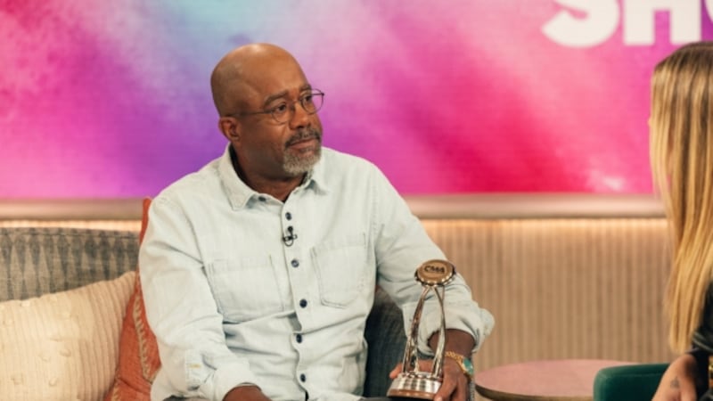 Darius Rucker was surprised with the CMA Foundation Humanitarian Award while he was a guest on...