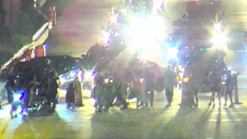 Five people were arrested in Charlotte Wednesday night after a group of protesters illegally...