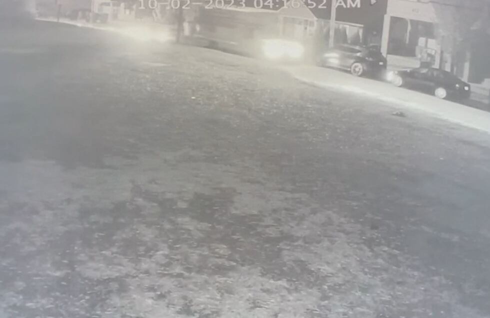 A fireball was created from the friction as thieves dragged the ATM down the street.