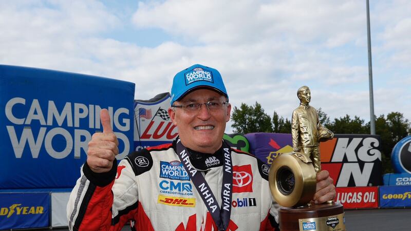 In the final round against Mike Salinas, Kalitta powered to a run of 3.696-seconds at 333.49...