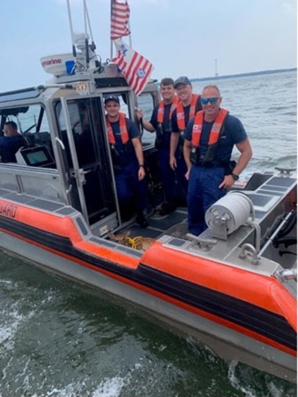 A Coast Guard crew training in the Charleston Harbor last week answered a call to resuce a...