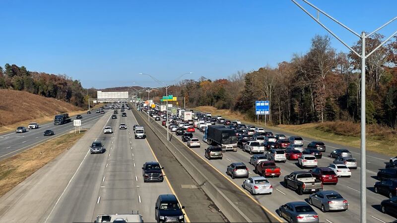 Traffic was backed up after a deadly crash on Interstate 85 North near Interstate 485 closed...