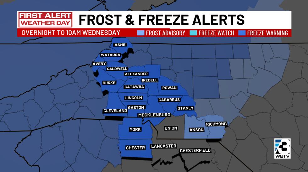These alerts will remain in effect until 10am Wednesday.