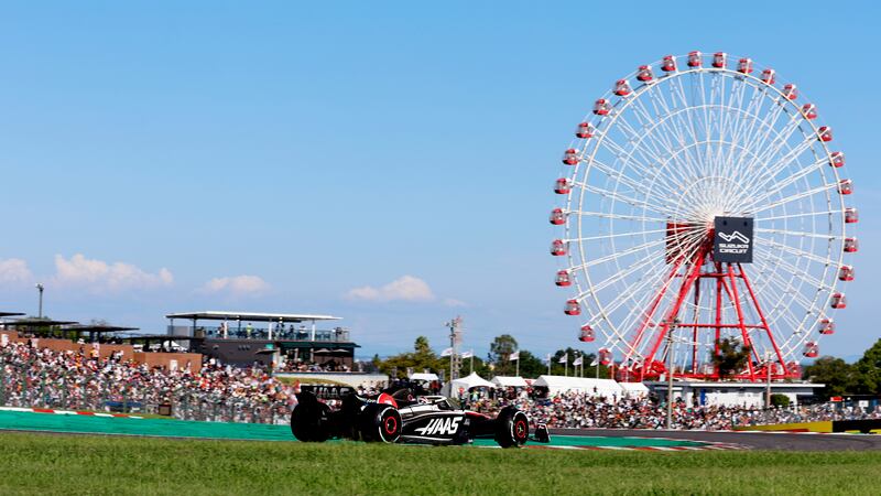 SUZUKA, JAPAN - SEPTEMBER 24: Kevin Magnussen, Haas VF-23 during the Japanese GP at Suzuka on...