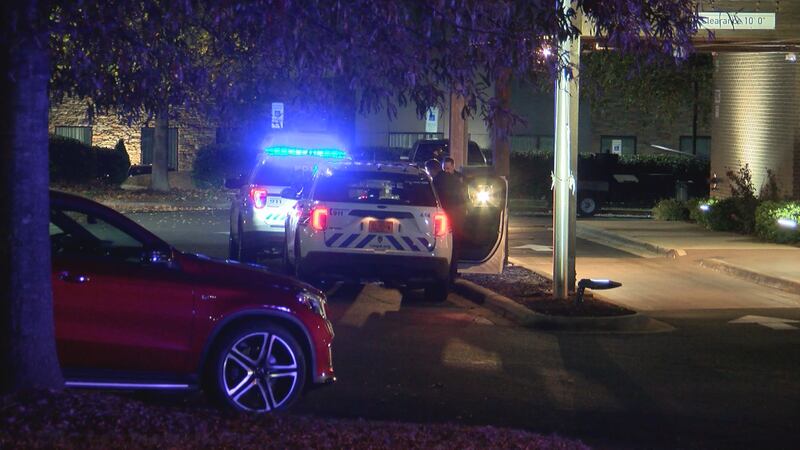 A person was taken to the hospital after they were shot at the Homes2 Suites hotel on Tyvola...