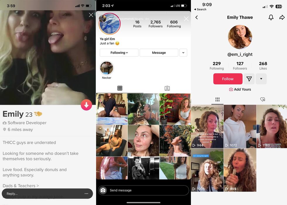 One woman dealt with online impersonation on multiple social media platforms.