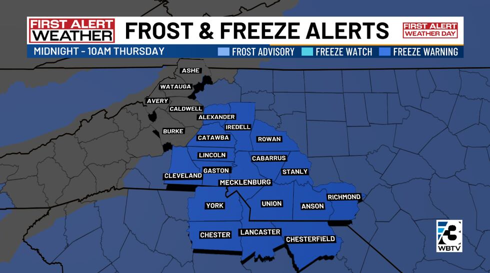 Temperatures could fall as low as 26 degrees tonight.