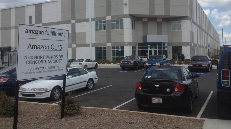 The Amazon distribution center in Concord had more than 110 cars in the parking lot Sunday. It...