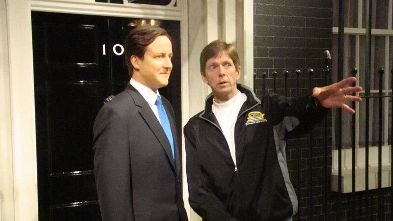 Me conferring with former Prime Minister David Cameron outside of 10 Downing Street. (No, not...