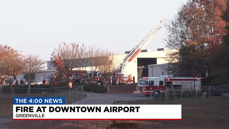 Fire at downtown airport