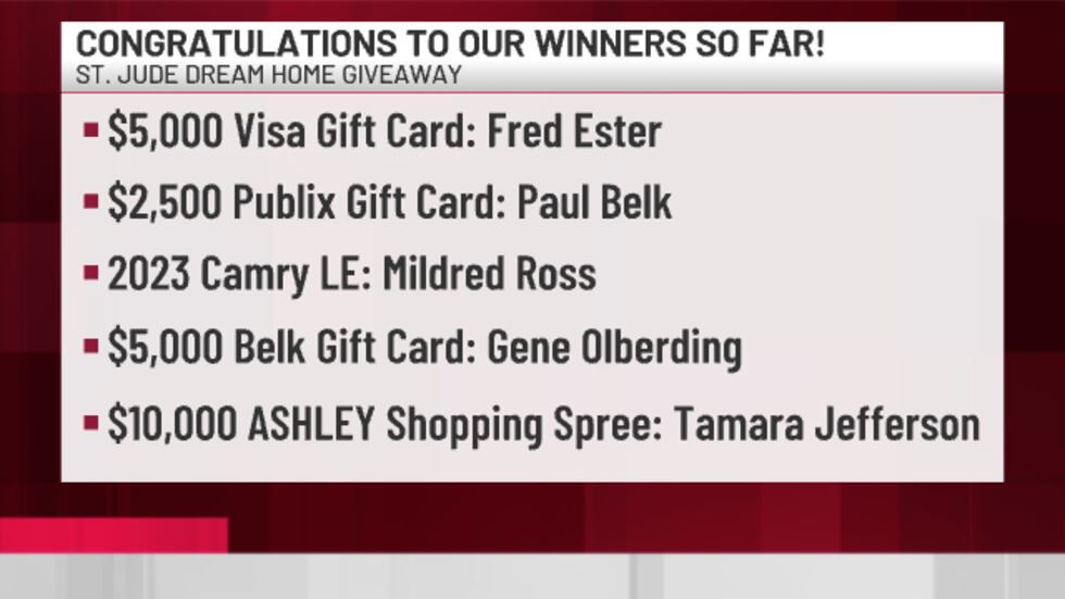 There were several other prizes given away during the St. Jude Dream Home Special.